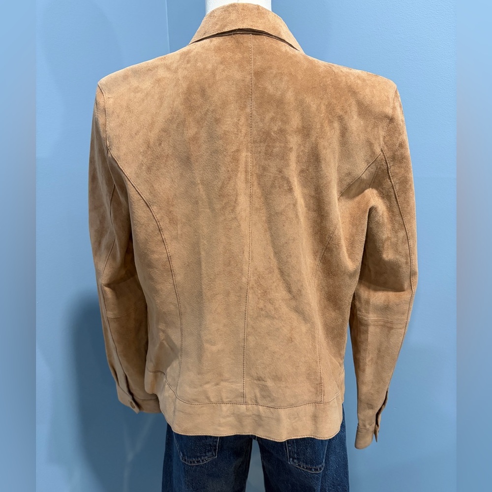 Isaac Mizrahi for Target Genuine Leather Suede Jacket Tan Size M - Picture 4 of 7